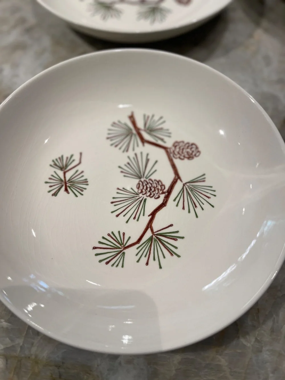 Stetson Marcrest~Vintage Misty Pine  ovenproof hand painted underglaze bowls